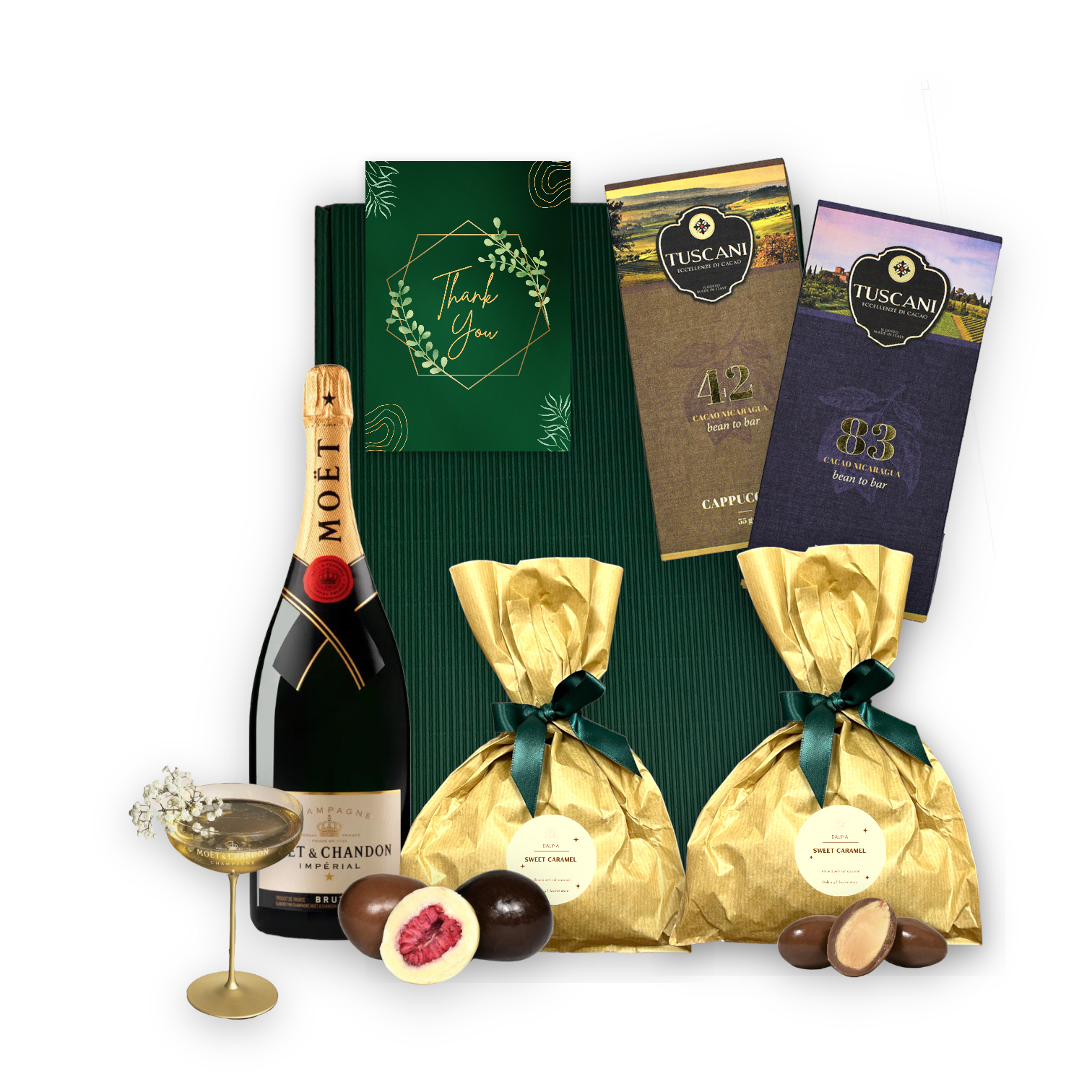 Dalina gift box Moet Brut Imperial & chocolates - Dalina